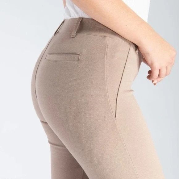 NWT Betabrand Dress Pant Yoga Pants in Khaki Twill Medium Long - Picture 4 of 16